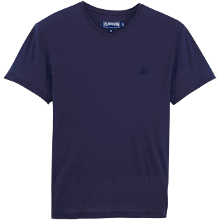 Men Others Solid - Men Mercerized Cotton T-shirt Solid, Navy front Men Others Solid - Men Mercerized Cotton T-shirt Solid, Navy front