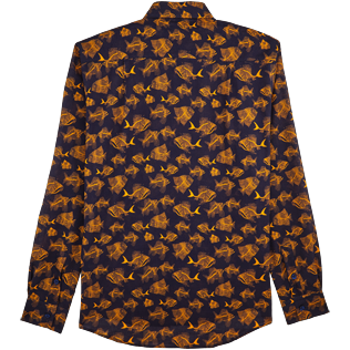 Camicie Stampato - Camicia in voile di cotone Prehistoric Fish, Blu marine back Camicie Stampato - Camicia in voile di cotone Prehistoric Fish, Blu marine back