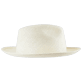 Cappello unisex in paglia naturale tinta unita Panama Sabbia vista posteriore