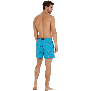 Men Classic Embroidered - Men Swim Trunks Coral & Fish - Limited Edition, Curacao backworn Men Classic Embroidered - Men Swim Trunks Coral & Fish - Limited Edition, Curacao backworn