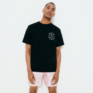 Homme AUTRES Imprimé - T-Shirt homme Logo imprimé - Vilebrequin x BAPE® BLACK, Noir vue portée de face
