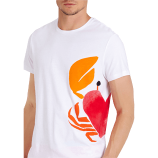 Autros Estampado - Camiseta de algodón con estampado St Valentin 2020 unisex - Vilebrequin x Giriat, Blanco detalles vista 1