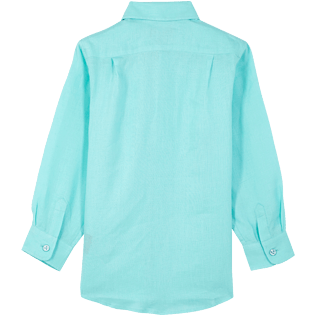 Niños Autros Liso - Camisa de lino de color liso para niño, Laguna back Niños Autros Liso - Camisa de lino de color liso para niño, Laguna back