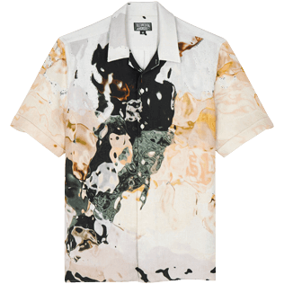 Men Others Printed - Men Bowling Shirt Linen Distortive water - Vilebrequin x Highsnobiety, Wild stone front Men Others Printed - Men Bowling Shirt Linen Distortive water - Vilebrequin x Highsnobiety, Wild stone front