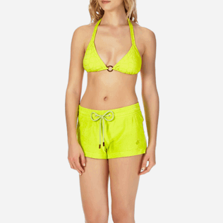 Women Others Solid - Women Terry Cloth Shortie Solid, Chartreuse supp1 Women Others Solid - Women Terry Cloth Shortie Solid, Chartreuse supp1