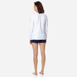 Andere Bedruckt - Unisex Rashguard T-Shirt mit elegantem Muster, Weiss supp4 Andere Bedruckt - Unisex Rashguard T-Shirt mit elegantem Muster, Weiss supp4