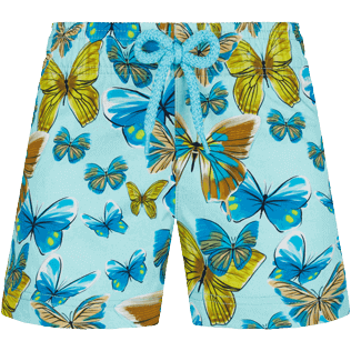 Girls Others Printed - Girls Swim short Butterflies, Lagoon front view