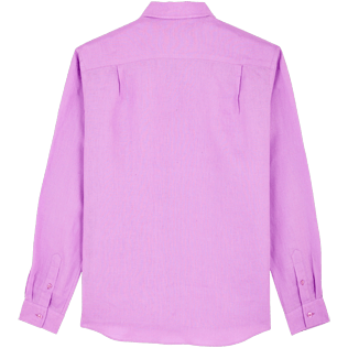 Uomo Altri Unita - Camicia uomo in lino tinta unita, Cyclamen back Uomo Altri Unita - Camicia uomo in lino tinta unita, Cyclamen back