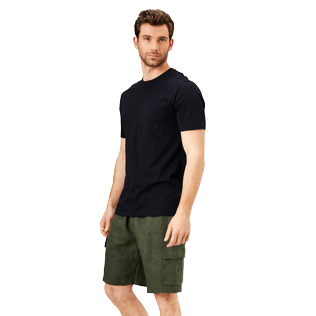Hombre Autros Liso - Camiseta de algodón orgánico de color liso para hombre, Negro frontworn Hombre Autros Liso - Camiseta de algodón orgánico de color liso para hombre, Negro frontworn