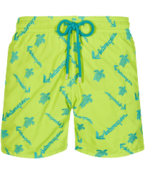 Men Classic Embroidered - Men Swimwear Embroidered Vilebrequin Vilebrequin - Limited Edition, Lemongrass front view
