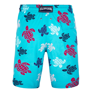 Men Long Printed - Men Long Swimtrunks Multicolor Turtles, Curacao back Men Long Printed - Men Long Swimtrunks Multicolor Turtles, Curacao back