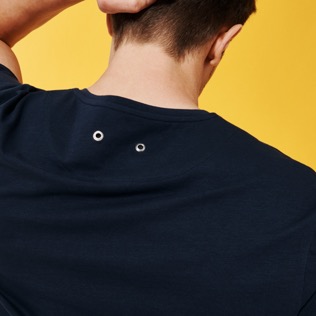 Hombre Autros Estampado - Camiseta de algodón con estampado Hypno Shell para hombre, Azul marino detalles vista 2