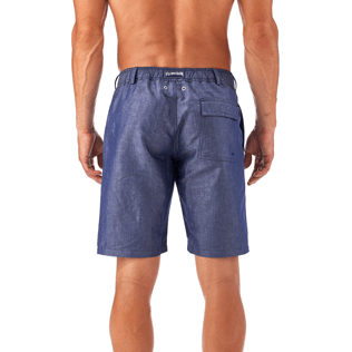 Uomo Bermuda Unita - Bermuda a sigaretta tinta unita, Blu jeans supp3 Uomo Bermuda Unita - Bermuda a sigaretta tinta unita, Blu jeans supp3