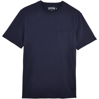 Hombre T-Shirt Liso - Camiseta en punto de algodón Pima liso para hombre, Azul marino front Hombre T-Shirt Liso - Camiseta en punto de algodón Pima liso para hombre, Azul marino front