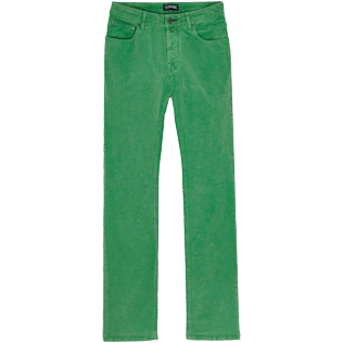 Men Others Solid - Men 5-Pocket Velvet Pants Regular fit, Grass green front Men Others Solid - Men 5-Pocket Velvet Pants Regular fit, Grass green front