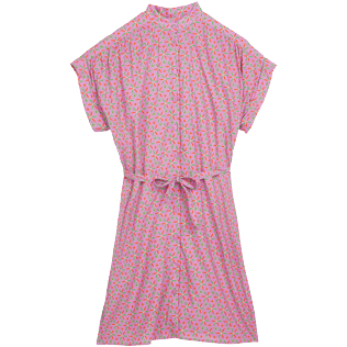 Women Others Printed - Women Cotton Shirt Dress Indian Ceramic, Pink berries front Women Others Printed - Women Cotton Shirt Dress Indian Ceramic, Pink berries front