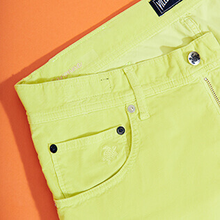 Herren Andere Uni - Bermudashorts aus Samt für Herren im 5-Taschen-Design, Lemongrass supp3 Herren Andere Uni - Bermudashorts aus Samt für Herren im 5-Taschen-Design, Lemongrass supp3