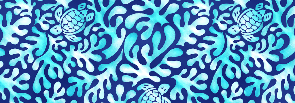 Homme CLASSIQUE LONG Imprimé - Maillot de bain homme long Turtles Splash, Bleu de mer imprimé