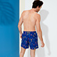 Men Classic Embroidered - Men Swim Trunks Embroidered Giaco Elephant - Limited Edition, Batik blue details view 3