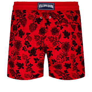 Men Ultra-light classique Printed - Men Swim Trunks Ultra-light and packable Natural Turtles Flocked, Peppers back view