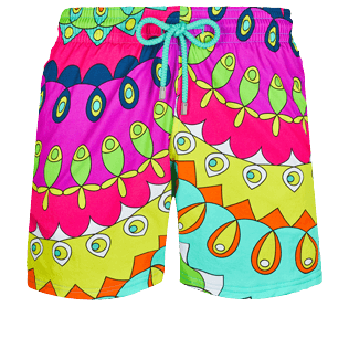男款 Stretch classic 印制 - 男士 1980 Waves Multicolor 弹力泳装, Lazulii blue front 男款 Stretch classic 印制 - 男士 1980 Waves Multicolor 弹力泳装, Lazulii blue front