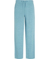 Men Others Solid - Unisex Linen Jersey Pants Solid, Heather azure front view