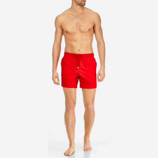 Men Classic Printed - Men Water-Reactive Swimwear Magic Whales, Poppy red frontworn Men Classic Printed - Men Water-Reactive Swimwear Magic Whales, Poppy red frontworn