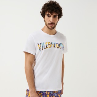 Uomo Altri Stampato - T-shirt uomo in cotone Octopus Band, Bianco vista frontale indossata