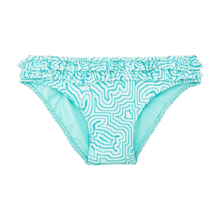 Girls Unterteile Bedruckt - Hypnotic Turtles Bikinihose für Mädchen, Lagune front Girls Unterteile Bedruckt - Hypnotic Turtles Bikinihose für Mädchen, Lagune front