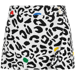 Mujer Autros Estampado - Falda envolvente con estampado Leopard para mujer - Vilebrequin x JCC+ - Edición limitada, Blanco front Mujer Autros Estampado - Falda envolvente con estampado Leopard para mujer - Vilebrequin x JCC+ - Edición limitada, Blanco front