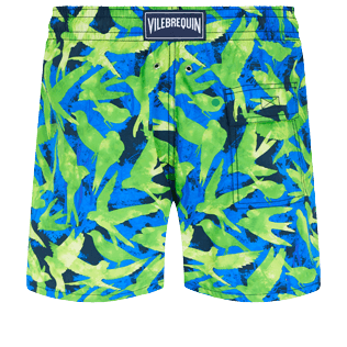 Bild von Herren Klassische Bedruckt - 50 Birds Badehose für Herren, Marineblau Rückansicht Bild von Herren Klassische Bedruckt - 50 Birds Badehose für Herren, Marineblau Rückansicht