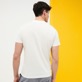 Men Others Printed - Men Cotton T-shirt, Off white back worn view