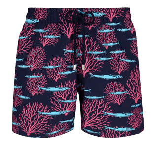mens coral swim trunks