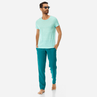 Men Others Solid - Men Linen Jersey T-Shirt Solid, Mint supp2 Men Others Solid - Men Linen Jersey T-Shirt Solid, Mint supp2