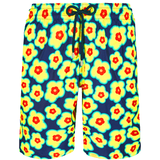 Hombre Clásico largon Estampado - Bañador largo con estampado 1981 Flower Turtles para hombre, Zafiro front Hombre Clásico largon Estampado - Bañador largo con estampado 1981 Flower Turtles para hombre, Zafiro front