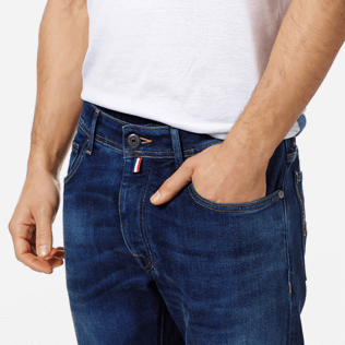 Hombre Autros Liso - Vaqueros rectos con cinco bolsillos para hombre, Med denim w2 supp1 Hombre Autros Liso - Vaqueros rectos con cinco bolsillos para hombre, Med denim w2 supp1