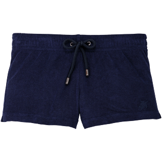 Mujer Autros Liso - Short en tejido terry, Azul marino front Mujer Autros Liso - Short en tejido terry, Azul marino front