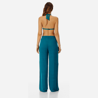 Donna Altri Unita - Pantaloni morbidi donna in lino tinta unita, Pino backworn Donna Altri Unita - Pantaloni morbidi donna in lino tinta unita, Pino backworn