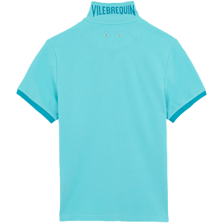 Homme AUTRES Uni - Polo en Piqué de Coton homme uni, Bleu lazuli back Homme AUTRES Uni - Polo en Piqué de Coton homme uni, Bleu lazuli back