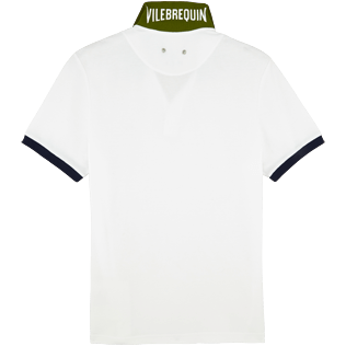 Men Others Solid - Men Cotton Pique Polo shirt Multicolor, White back Men Others Solid - Men Cotton Pique Polo shirt Multicolor, White back
