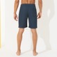 Men Others Solid - Men Jogging Gabardine Bermuda Shorts, Navy back worn view