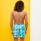 Men Classic Printed - Men Swimwear Turtles Jungle, Lazulii blue back worn view