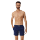 Hombre Autros Liso - Bañador elástico con cintura lisa y estampado de color liso para hombre, Azul marino vista frontal desgastada