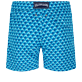 Hombre Clásico Estampado - Bañador con estampado Micro Waves para hombre, Lazulii blue vista trasera