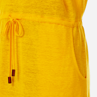Women Others Solid - Women Short Linen Dress Solid, Mango supp1 Women Others Solid - Women Short Linen Dress Solid, Mango supp1