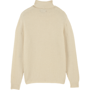 Men Others Solid - Men Wool Roll neck, Ecru back Men Others Solid - Men Wool Roll neck, Ecru back