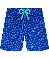 Boys Swim Trunks Micro Ronde Des Tortues Sea blue front view