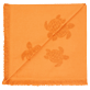 Others Solid - Beach Fouta in Organic Cotton Turtles Jacquard, Terracotta back view
