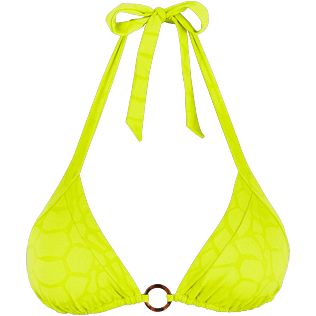 Damen Oberteile Uni - Turtles Scales Triangel-Bikinioberteil für Damen, Chartreuse front Damen Oberteile Uni - Turtles Scales Triangel-Bikinioberteil für Damen, Chartreuse front