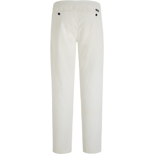 Hombre Autros Liso - Pantalones de chándal de pana de líneas grandes de color liso para hombre, Off white vista trasera